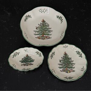 Spode Christmas Tree Serving Dishes (3)